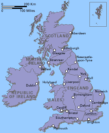 UK hotels map